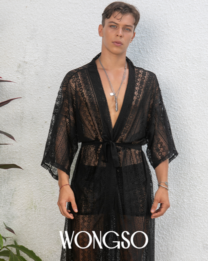 Libertine Black Lace Kimono