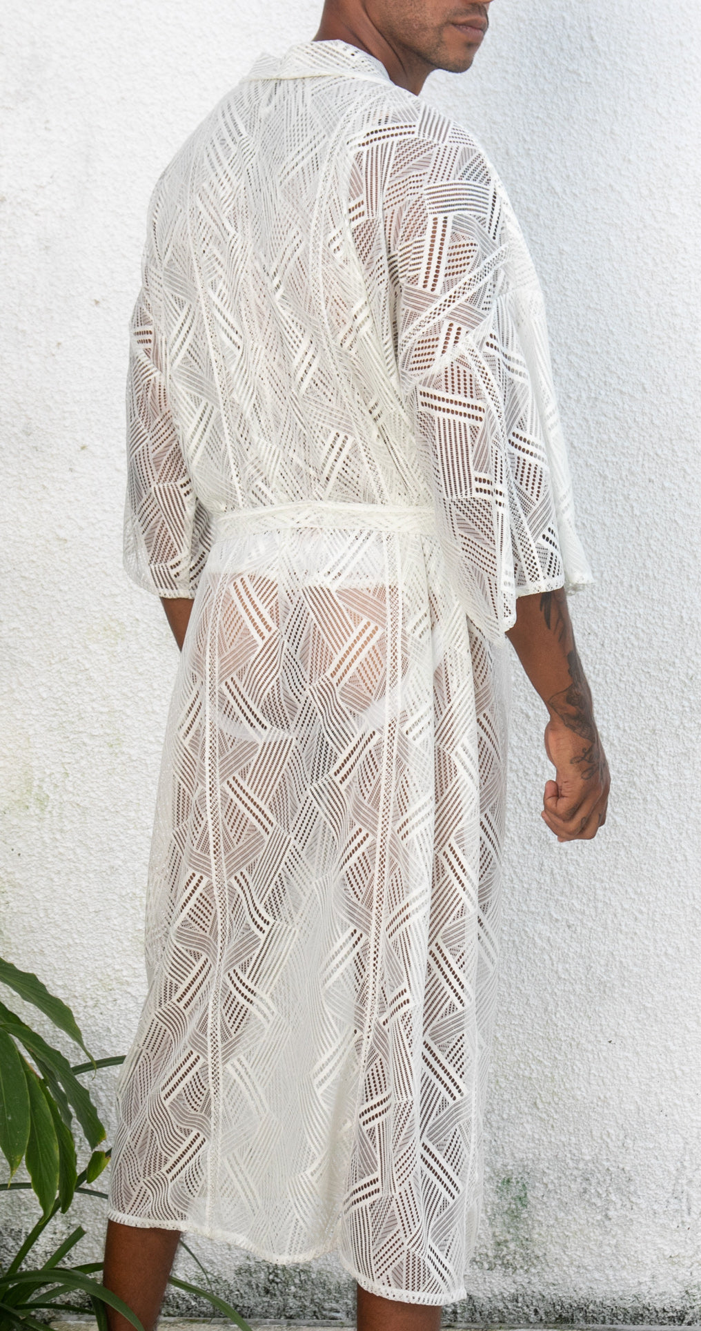 Pucelle White Lace Kimono